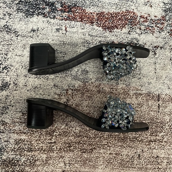 Crystal/satin Logan slide by TORY BURCH - Picture 4 of 8